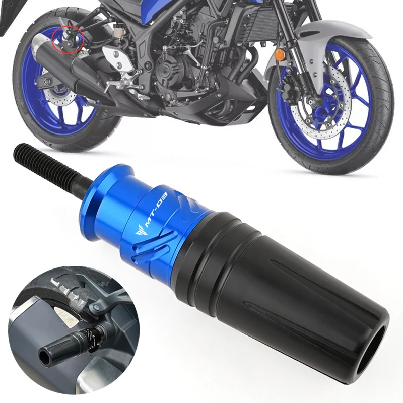For Yamaha MT03 MT-03 MT 03 2015 2016 2017 2018 2019 2020 Motorcycle CNC Falling protection Exhaust Silder Crash pad slider