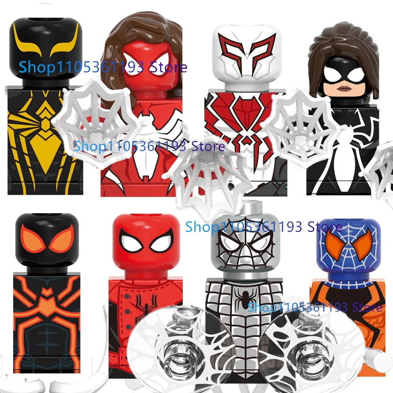 

G0199 New Spiderman Marvel Assembly Building Blocks Puzzle Brick toy Deadpool Magneto Jean Grey Collection Gifts Figures