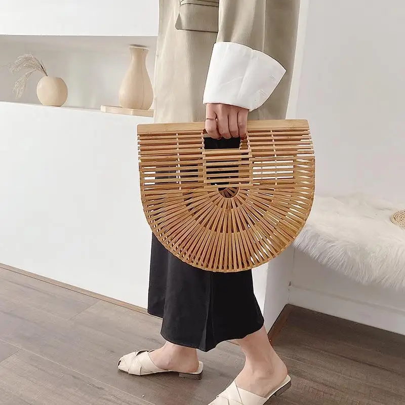 Elegant Female Weave Tote bag 2024 Fashion Women's Designer Handbag Large Saddle bag Straw Beach Travel bag