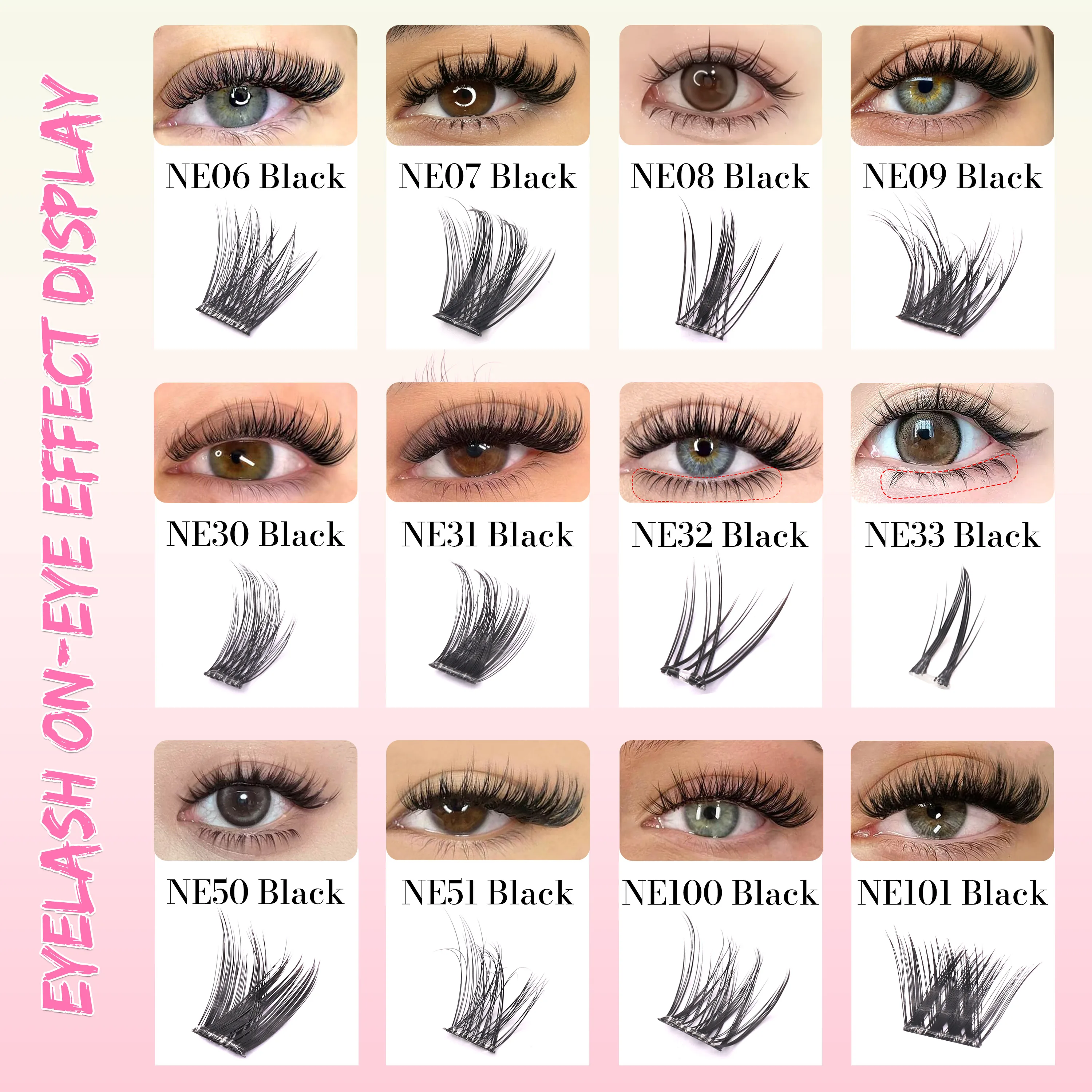 NE Series NE05 New Packing 6Ro - Eyelash Extension No 10 review and price