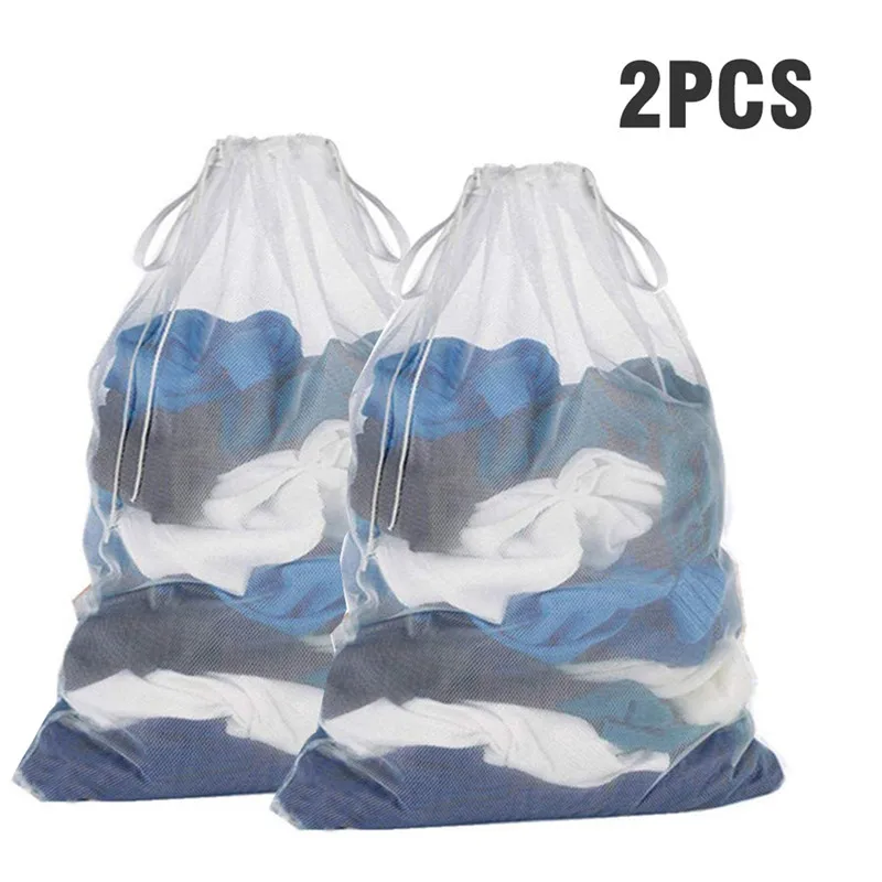 2PCS Extra Large Laundry Bag Sack With Drawstring Dirty Clothes Storage Bags Toy Football Organizer Hotel Home Bathroom Supplies