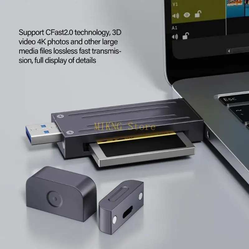 USB3.2 USB C y USB eficiente lector tarjetas CFast 2.0 para archivos multimedia grandes mejor venta