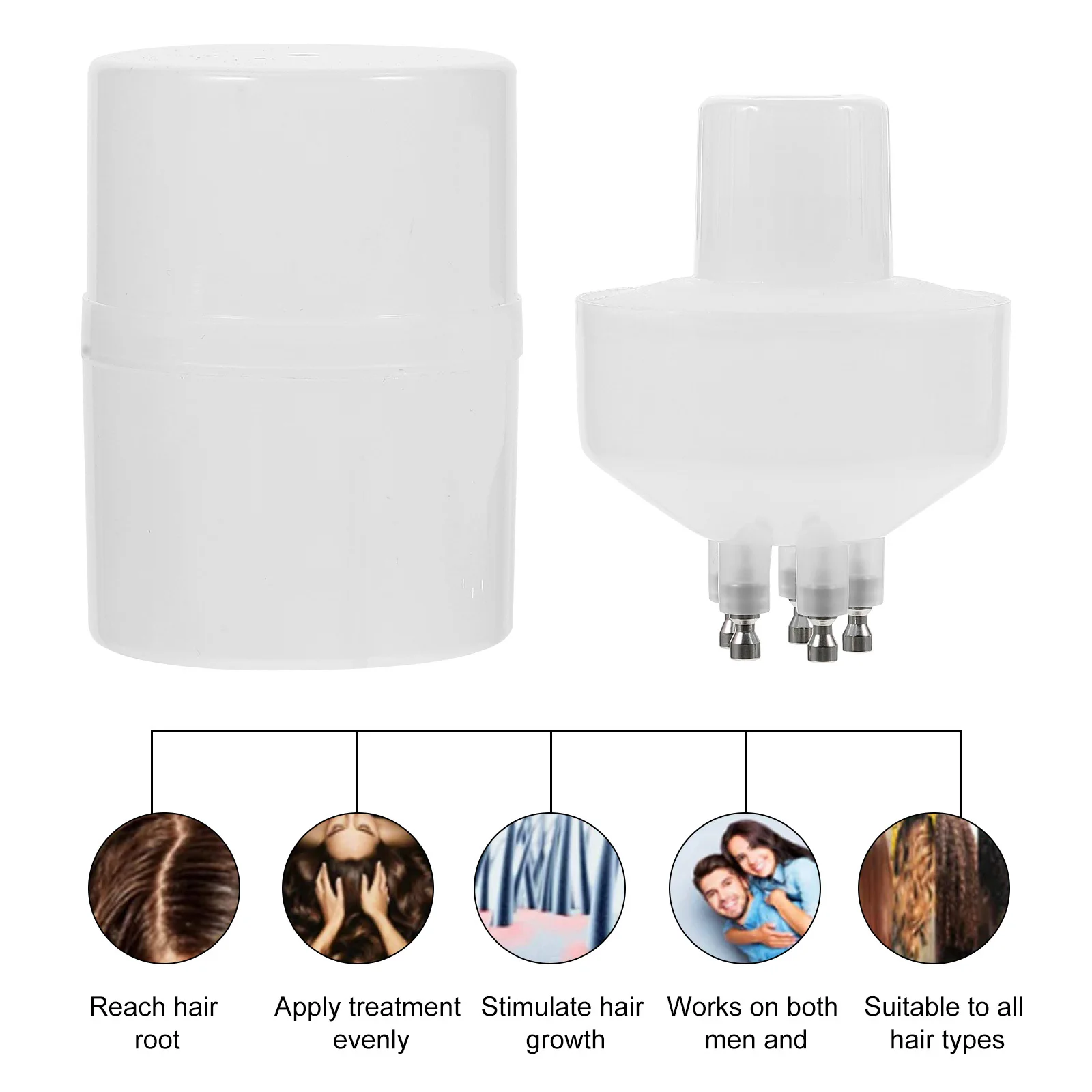 

1 set Hair Oil Applicator Bottle Plastic Refillable Leak-Proof For Scalp Massage Dyeing Conditioning Treatment Applicator