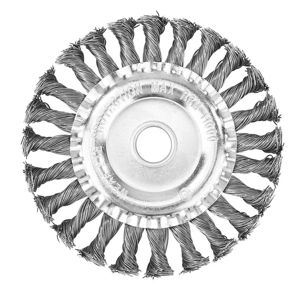 

4/5inch Lawn Mower Brushcutter Head Power Knot Wheel Brush Built-In Fixing Plate Steel Wire Trimmer Head Lawnmower Parts