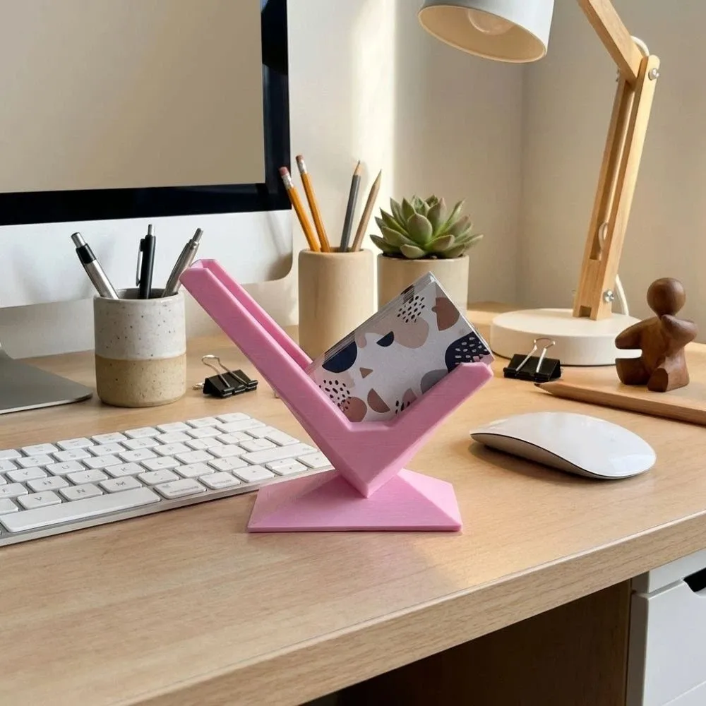Simple 3D Printing Business Card Holder Card Case Card Stand Card Storage Box Rustproof Plastic Desktop Storage Rack Home Office