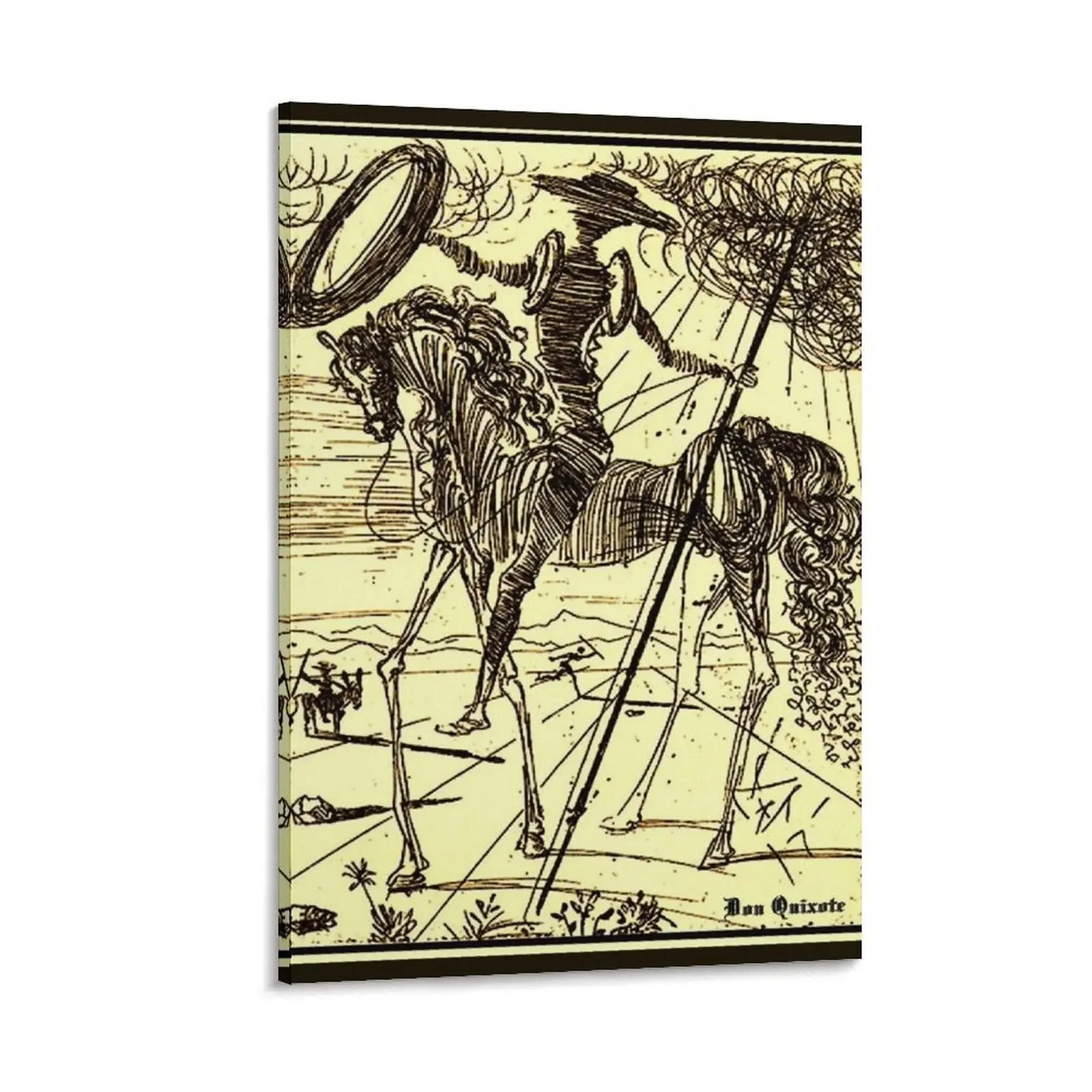

DON QUIXOTE : Vintage Abstract Painting Print Canvas Painting room decors aesthetic Decoration for home