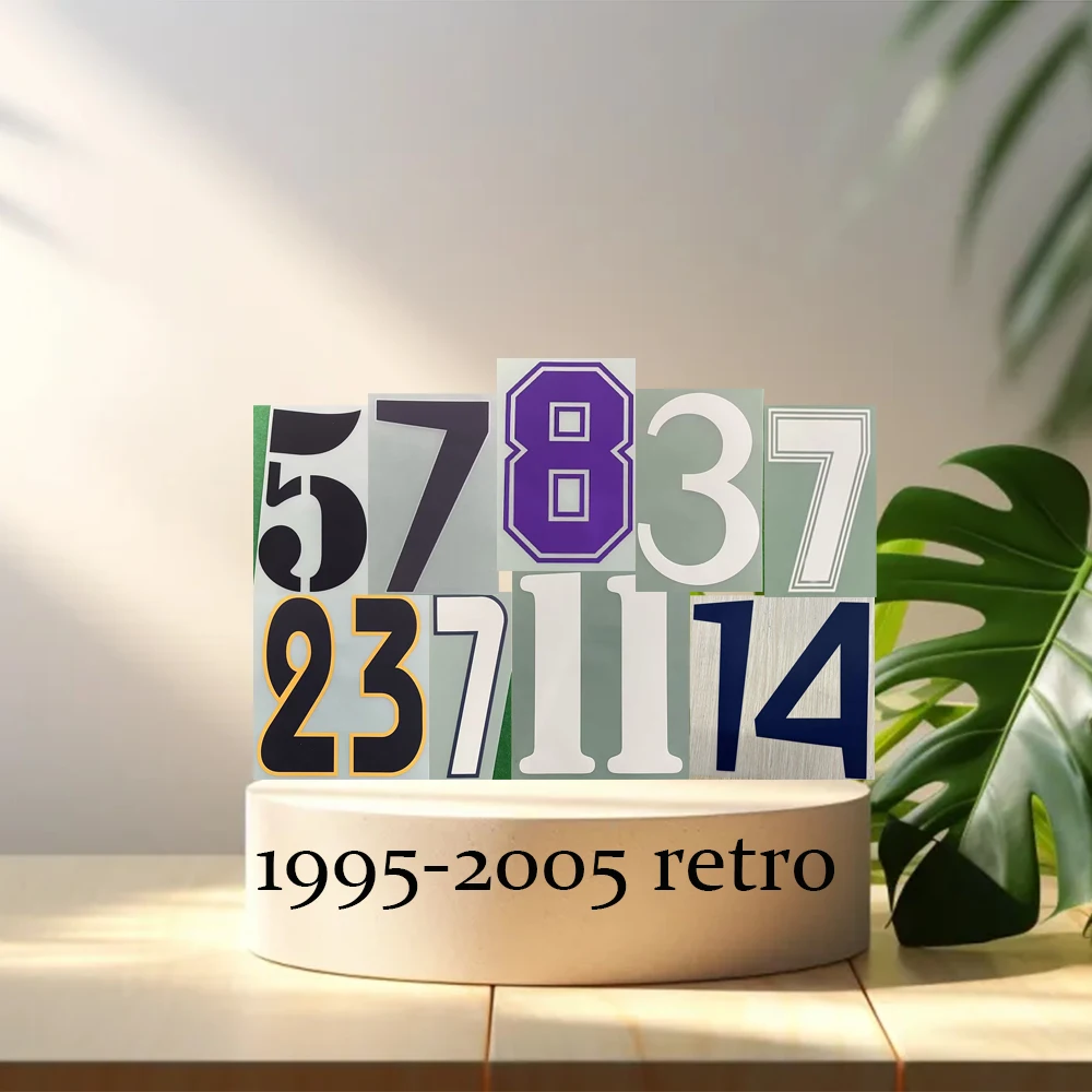 1995-2005 Real Madr2id Retro Player Name number Jersey Patches Heat Transfer Paper High Quality Badges with Logo