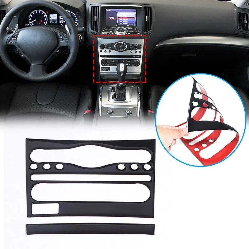 

For Infiniti G35 2007-2008 G37 2008-2013 G25 Q60 Accessories Car Gloss Black Interior Gear Instrumen Lifting Panel Trim Sticker