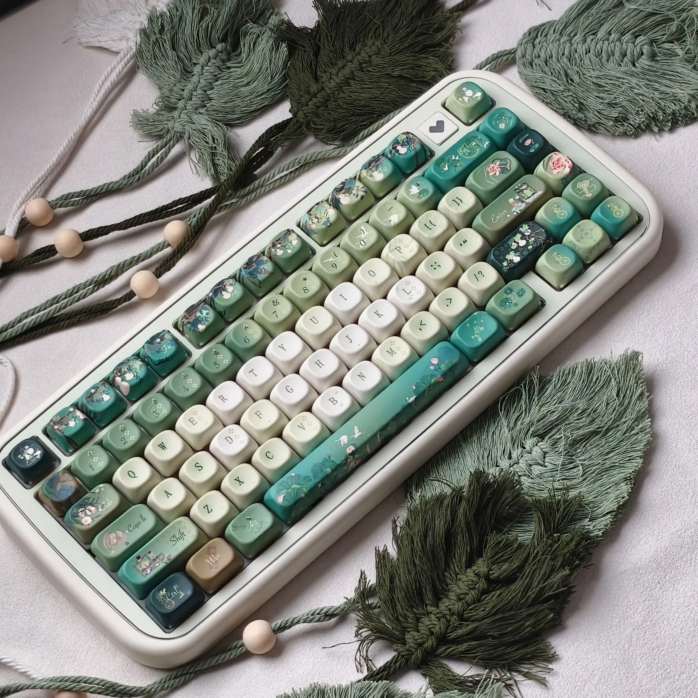 

Колпачки для клавиш Kasuga Tea с ароматом, двумерные, 120-клавиш, высота игры Chreey, PBT, пятисторонняя сублимация, механические колпачки для клавиш