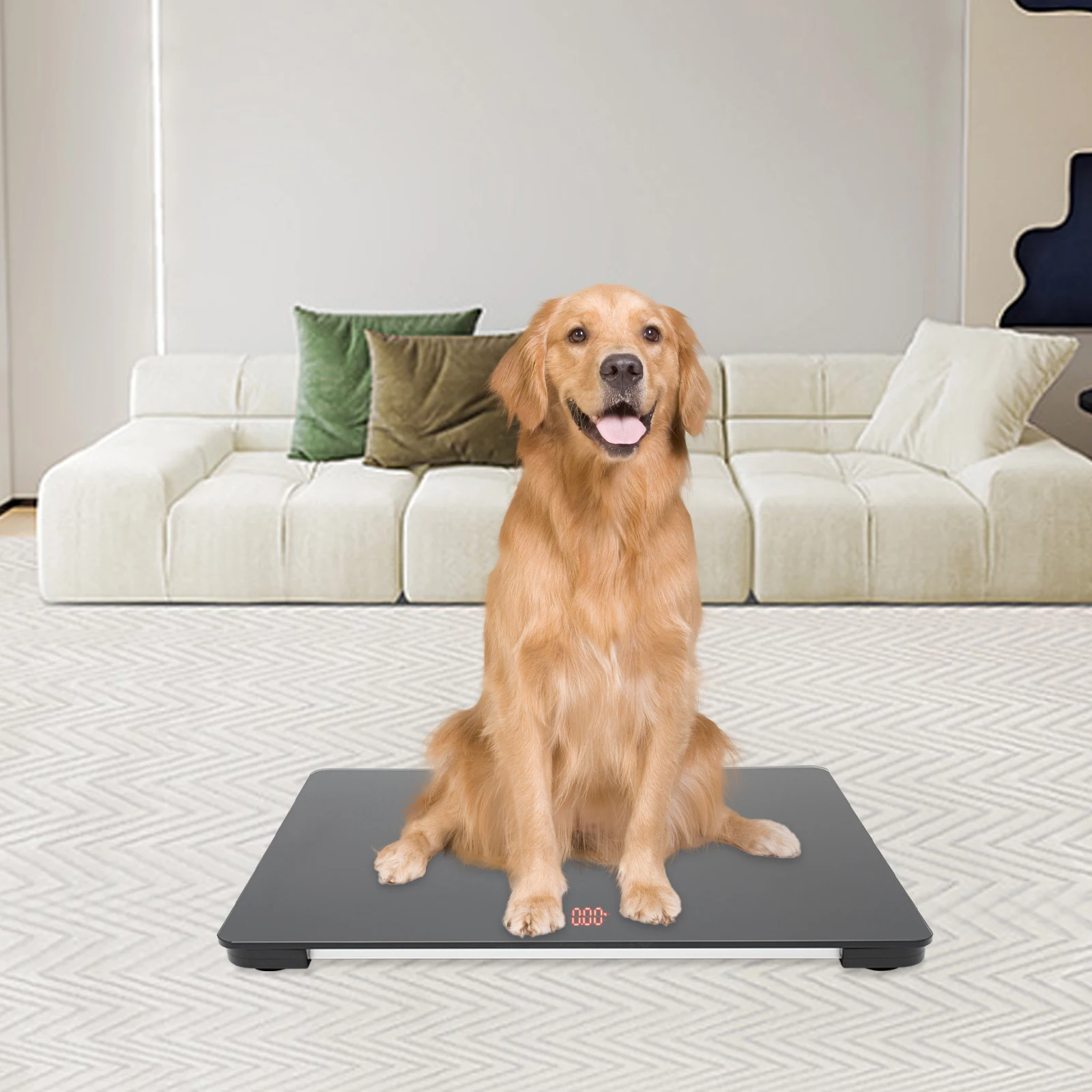 Professional Pet Scale Animal Scale for Large Dogs 100kg/220lb Capacity 0.022lb Precision LCD Display for Pets/Dogs/Cats