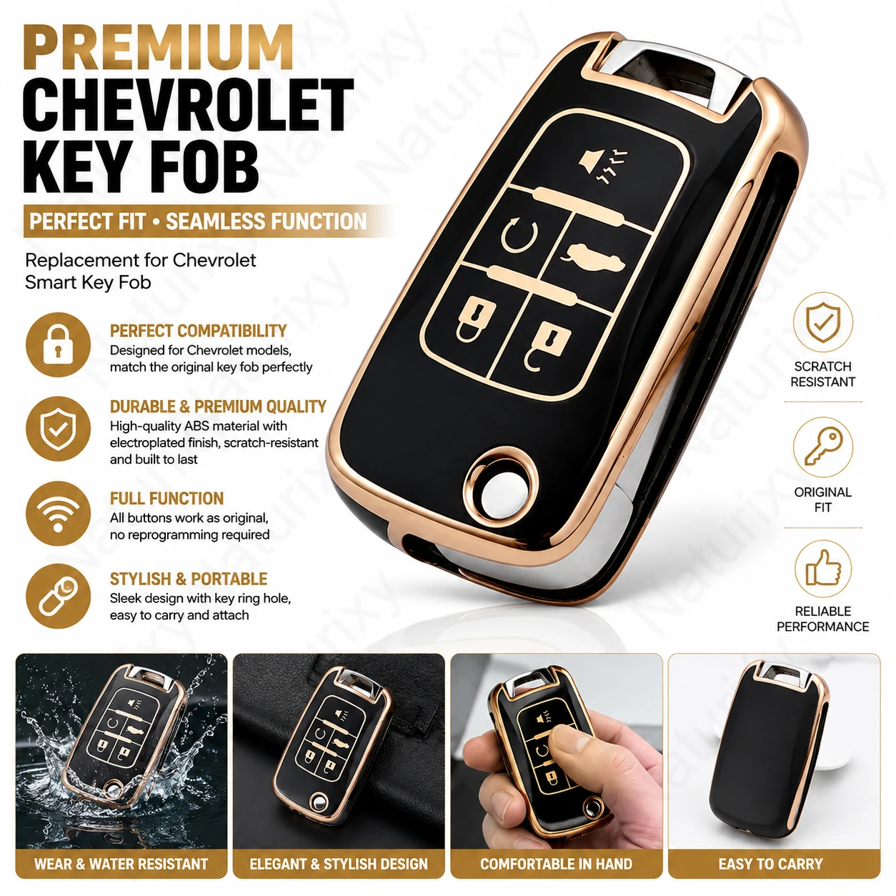 Car Key Fob Case Cover TPU Key Bag for Chevrolet Cruze Impala Camaro Garna Equinox Volt Yakista Impala GMC Buick Excelle GL8