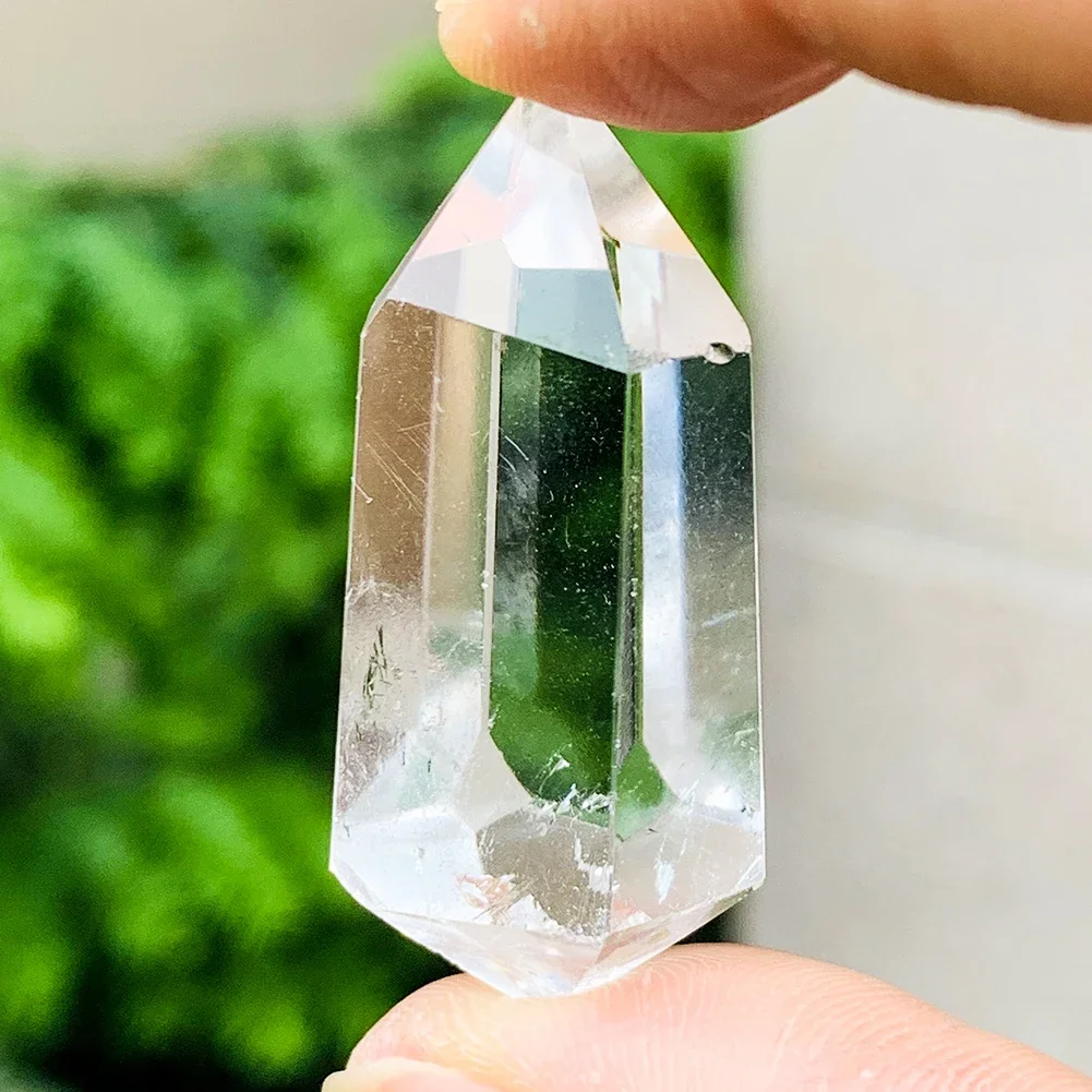 Natural Transparent Crystal Stone Quartz Obsidian Healing Pendant Druzy Healing Stone DIY Necklace Double Points Energy Stone