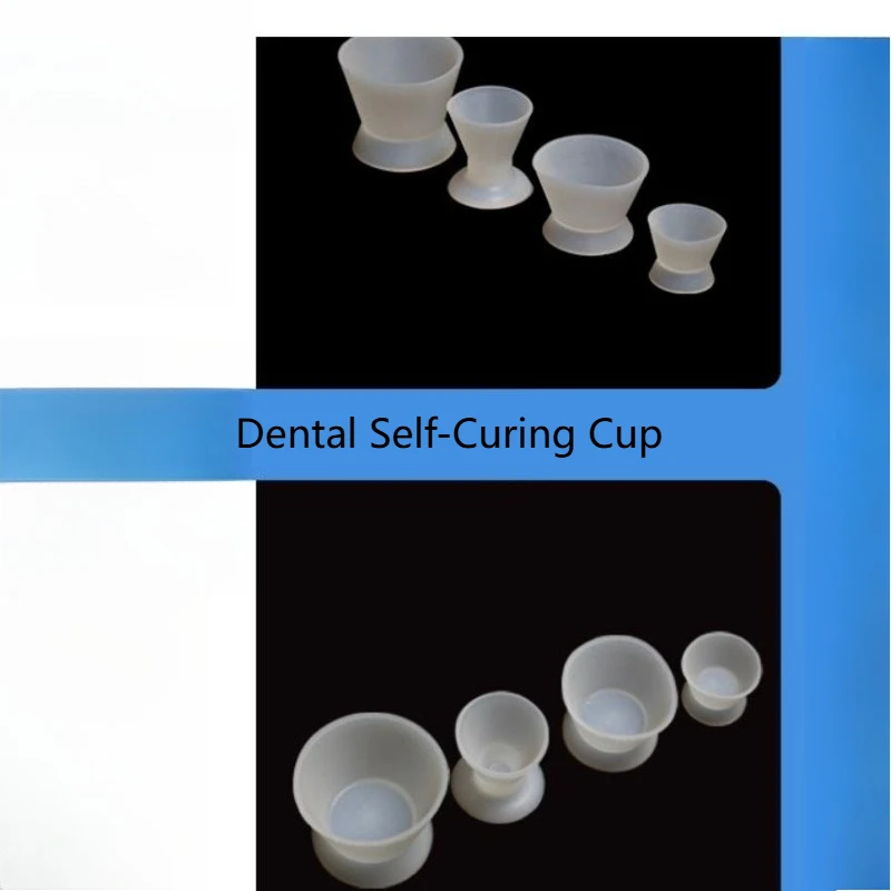 10×4pcs/set Dental Silicone Mixing Bowl Dappen Dishes Transparent for Teeth Whitening Dentist Material Tool