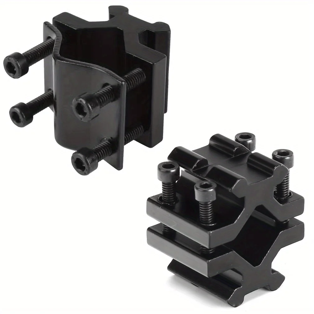 2 Pieces 20mm 4 Style Rail Barrel Mount Clamp for Rifle Gun Scope Light Laser Bipod