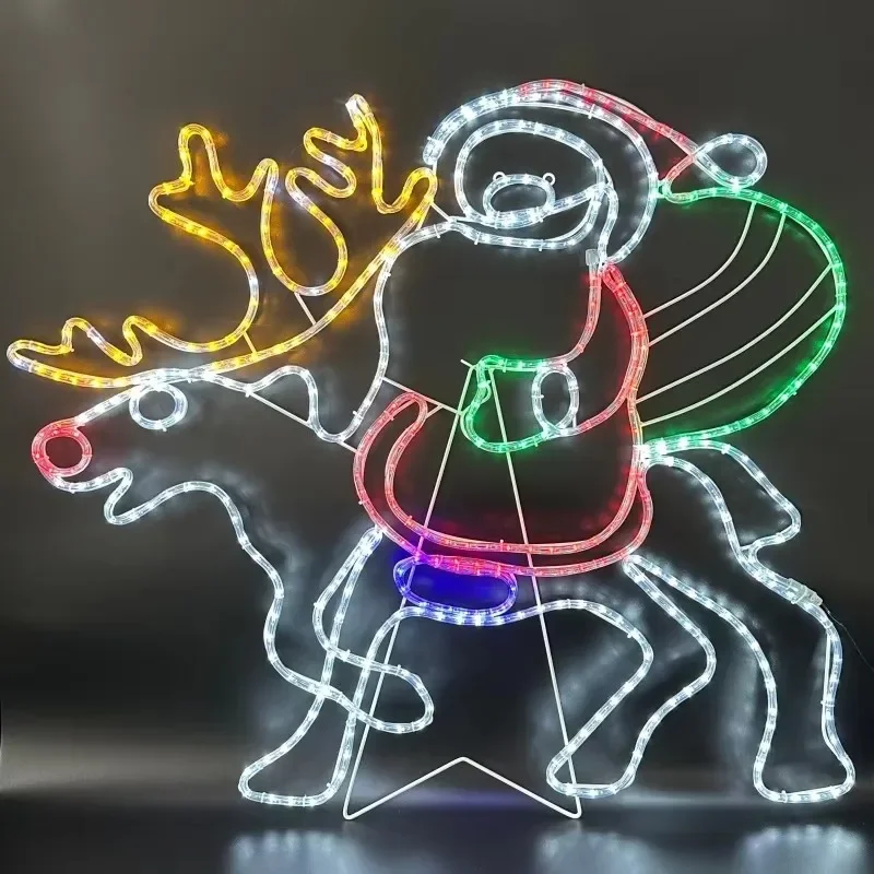 

LED Rainbow Tube, Christmas, Colored Lights, Christmas Reindeer Light Emitting Diode Rope Light, Indoor and Outdoor Universal