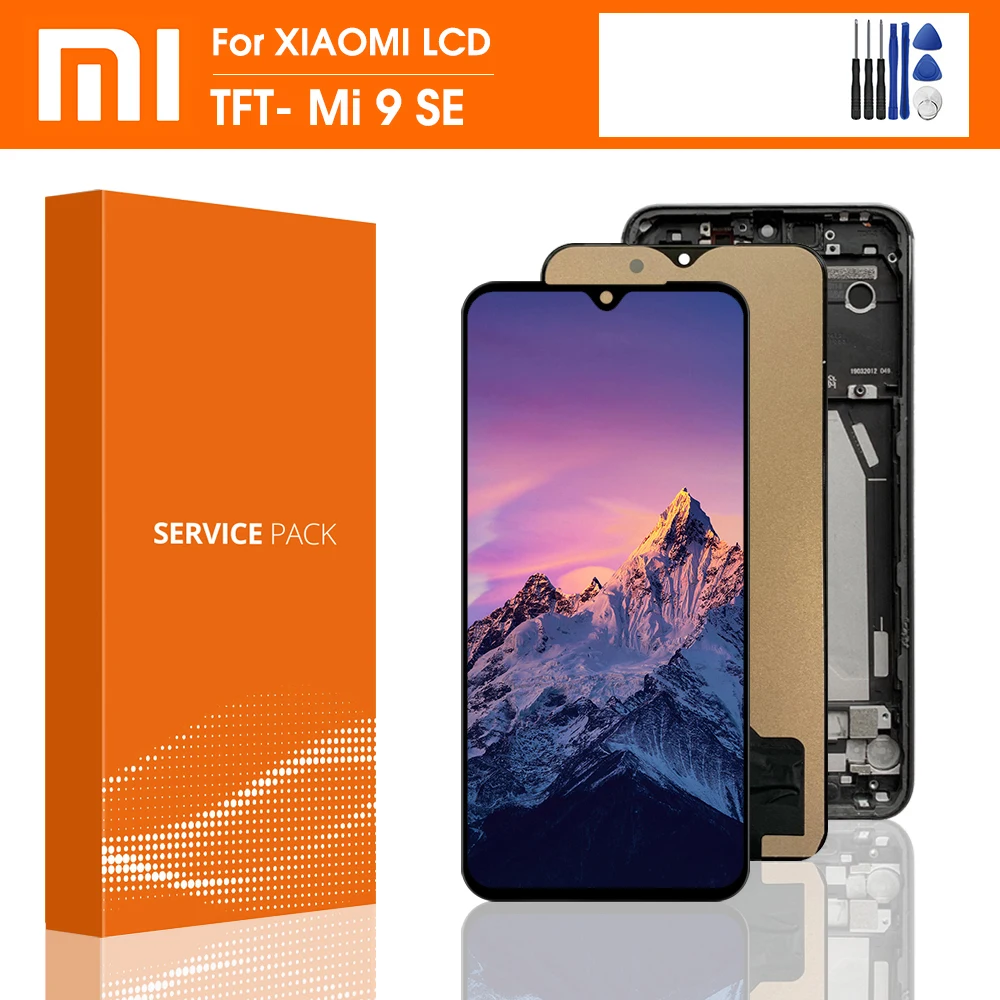 

100% Test For Xiaomi MI9SE Mi9 Se LCD Display Screen Touch Screen Digitizer With Frame Replacement For MI 9Se Display Assembly