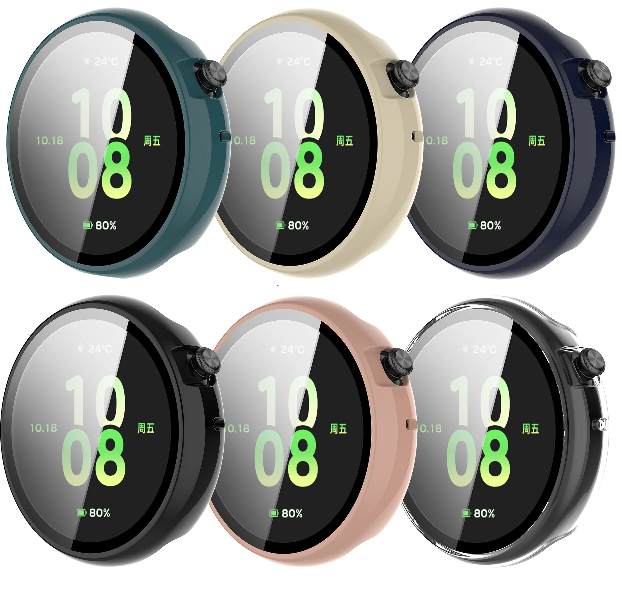 

Tempered Glass Cases For Honor Watch Fit 44mm All Coverage Screen Protector Shell Frame Bumper For Honor Watch Fit Accessories