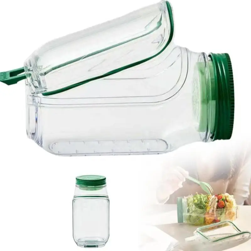 

1/2/3Pcs Portable Plastic Breakfast Cups Fruit Vegetable Salad Storage Bottle Food Bento Box Reusable Keep Fresh