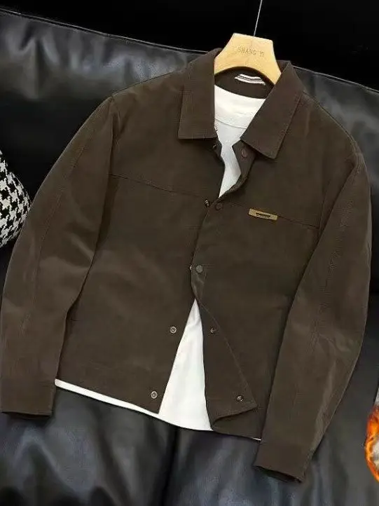 

Мужское повседневное длинное пальто Jaet, весна-осень 2023, новинка ретро Faion Urban Sle из полиэстера, длинное пальто на подкладке Fce