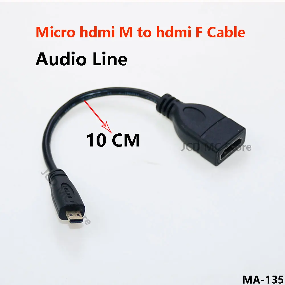 

1Pcs For Standard HDMI Interface Micro HDMI-compatible Male D to HDMI-compatible Female A Jack Adapter Cable HDMI to HDMI cable