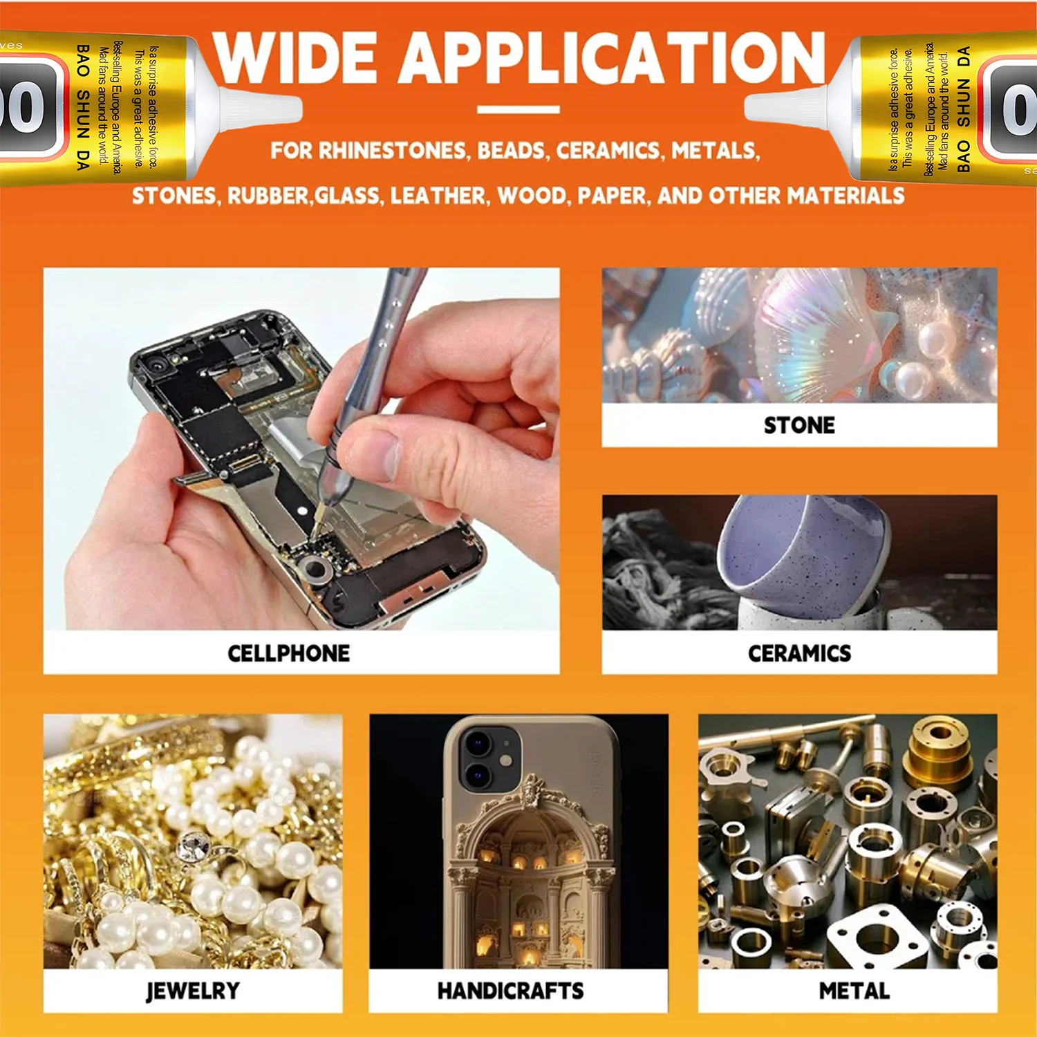 T7000 Adhesivo suave negro T-7000 Marco de reparación para pantallas táctiles de ordenadores y teléfonos móviles Pegamento universal antivibraciones Adhesivo de reparación para tabletas 15/25/50/110 ml, incluye jeringa