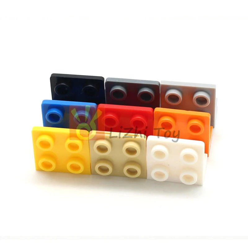 Plaque de Base MOC 99207, support 1x2-2x2, blocs de construction inversés, bricolage, figurines compatibles, présentoir, assembler des jouets en briques, 50 pièces