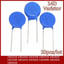 10pcs Varistor 14D390K 14D391K 14D431K 14D221K 14D241K 14D270K 14D271K 14D301K 14D330K 14D331K 14D361K Piezoresistor