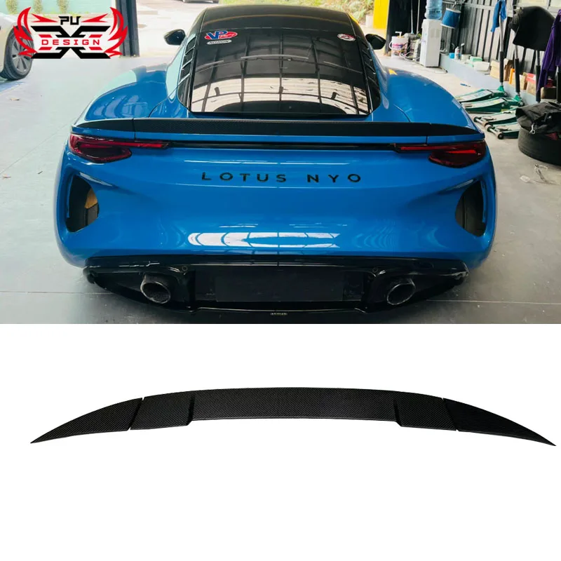 

High Quality OD Style Dry Carbon Fiber Rear Trunk Tail Boot Lip Wing Ducktail Wing spoiler Car Body Kit For Lotus Emira