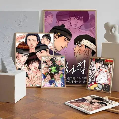 Comic P-Painter Of The N-Night DIY Sticky Poster Waterproof Paper Sticker Coffee House Bar Home Decor