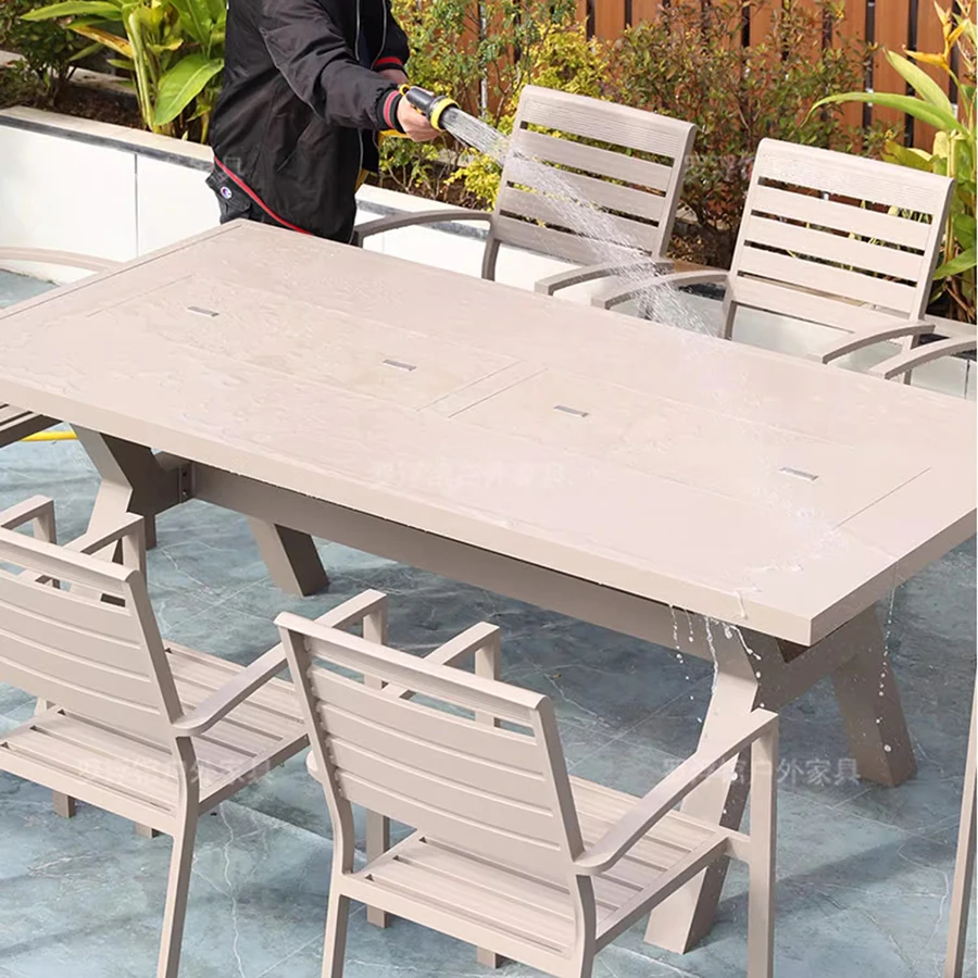 Set di mobili da esterno di lusso mobili da giardino da pranzo in stile italiano set da esterno unico componibile Lounge Mueble Jardin Furniture