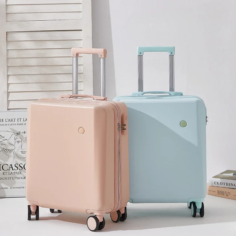 Lightweight Rolling Luggage Travel Suitcase Fashion 18 20 Boarding Box Large Capacity Trolley Case Unisex Student Trunk Password