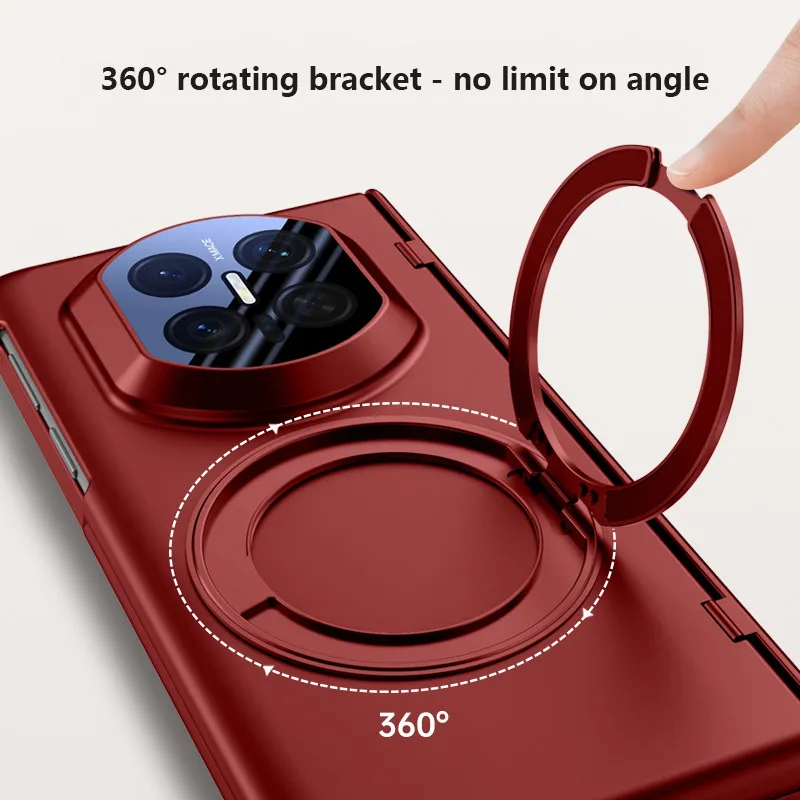 360 °   حافظة دوارة لهاتف هواوي ميت X7 MateX7 5G صديقة للبشرة غير لامعة مغناطيسية قابلة للطي غطاء حماية مع طبقة مقسى