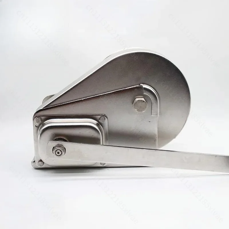 304 Stainless Steel Manual Winch, Two-way Self-locking Portable Hand Winch for Household