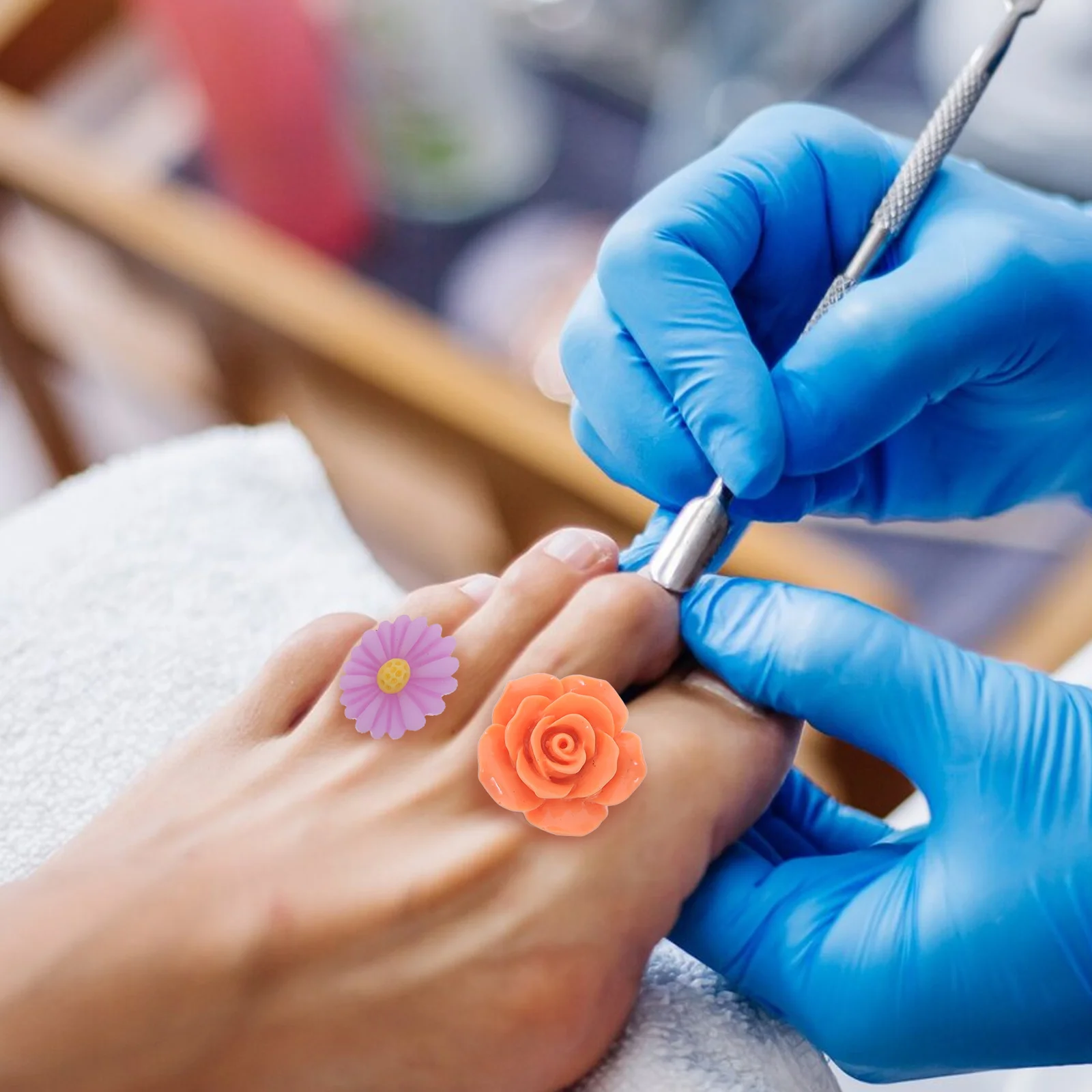 

24Pcs Toe Separators Pedicure Set Silicone Dividers for Nail Care Professional Grade Precision Washable Reusable Home Salon