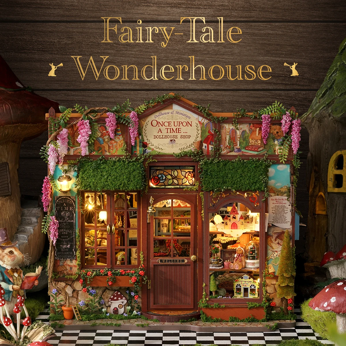

DIY Wooden Fairy-Tale Wonderhouse Casa Doll Houses Miniature Model Kits Dollhouse with Furniture for Friends Birthday Gifts