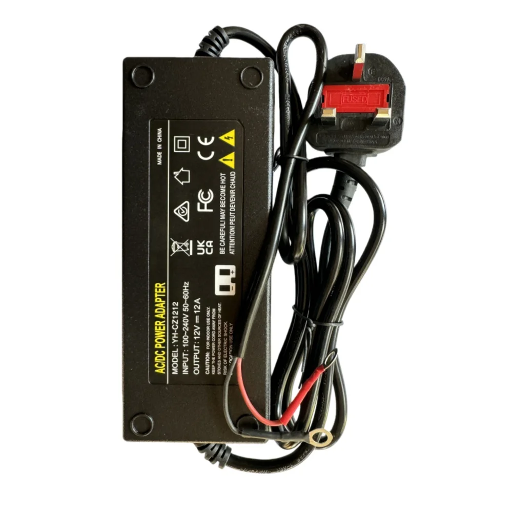 

For RV For Garage Black 12V 12A Adapter Overload Protection Power Supply Rv 100-240V Input Overload Protection