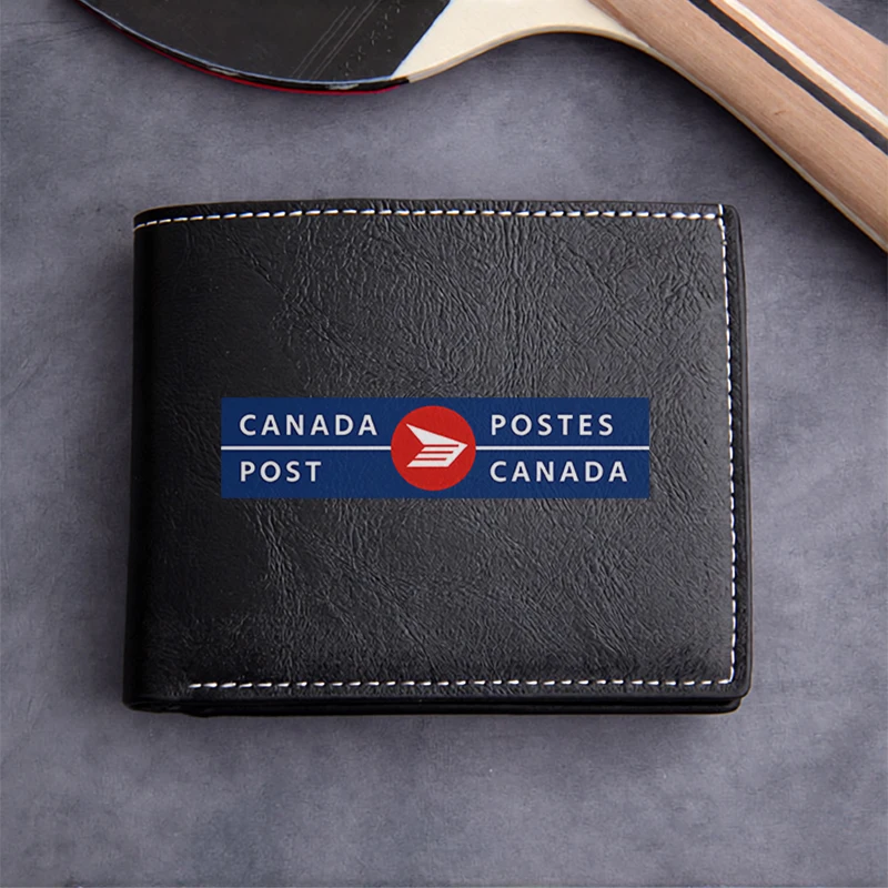Canada Post Premium PU Leather Wallet Men's Compact Business Design Durable Lightweight Minimalist Style Professional Look