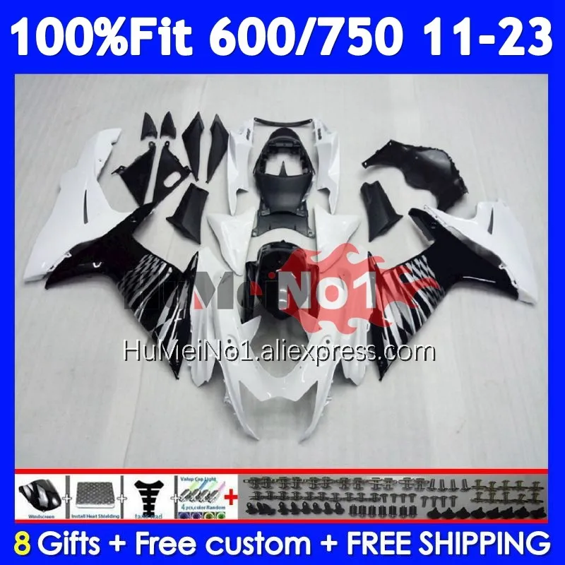 Fairing For SUZUKI GSXR 750 600 GSXR750 White black K11 106No.2 GSXR600 11 12 13 14 15 16 17 2018 2019 2020 2021 2022 2023 2024