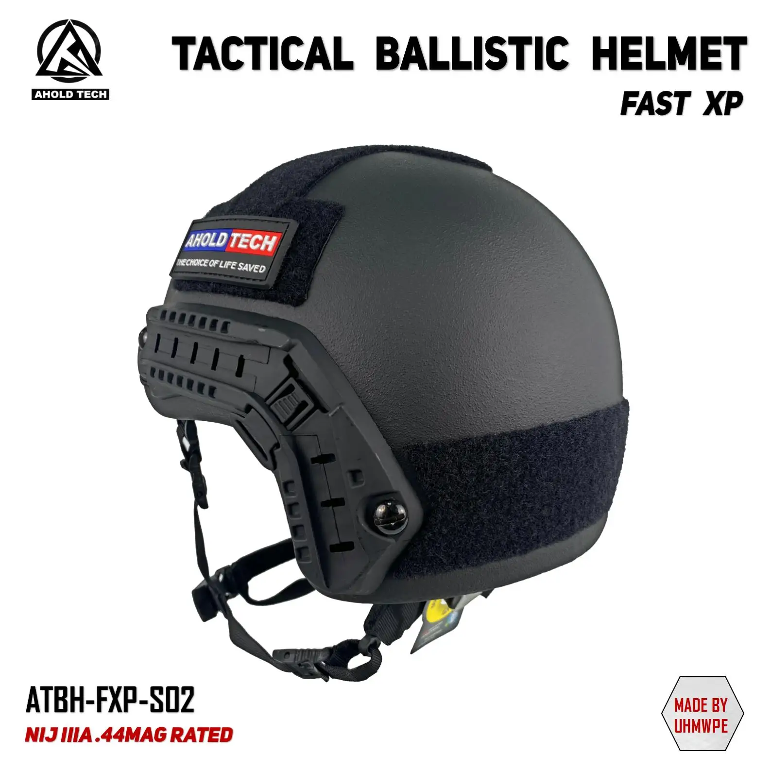 Пуленепробиваемый шлем Aholdtech FAST XP, тактический PE Aramid ISO NIJ IIIA 3A CAM FIT BOA Dial EPIC Liner High Cut, пуленепробиваемый шлем
