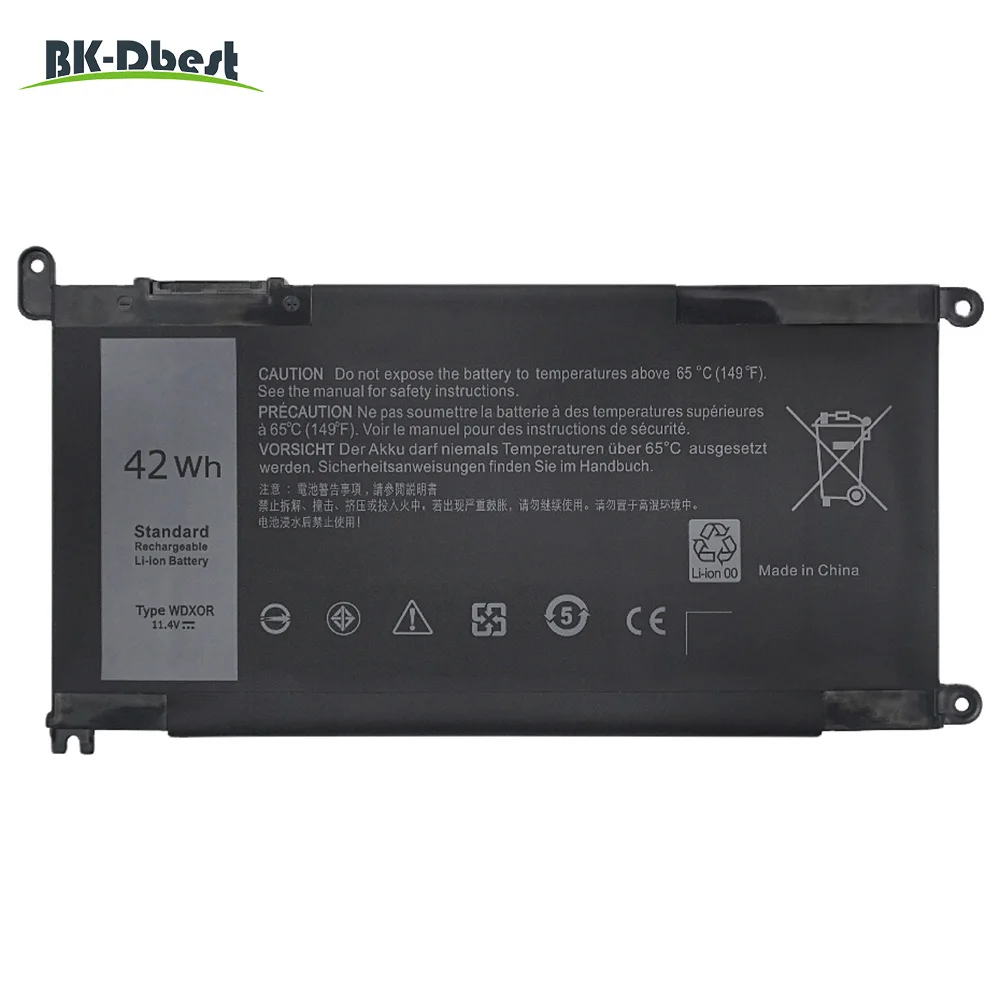 BK-Dbest 11.4V 42Wh WDXOR NEW Laptop Battery for Dell 13 7368 14-7460 15 7560 3CRH3 T2JX4