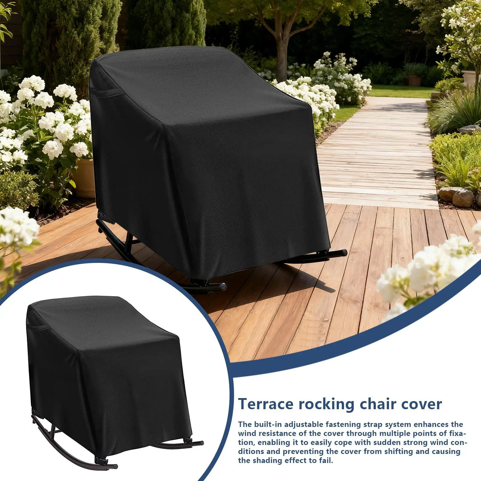 

Чехол на уличный стул, ветрозащитный регулируемый защитный чехол для мебели для сада, двора, фермы, лужайки, двора, балкона