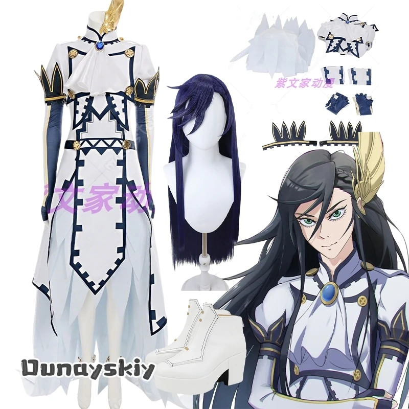 Disfraz de Cosplay de Anime para Adultos, Manga, Record Brunhilde of Ragnarok, Buryunhirude, Dunayskiy@Uniform, Zapatos, Conjunto Completo, Disfraz de Halloween