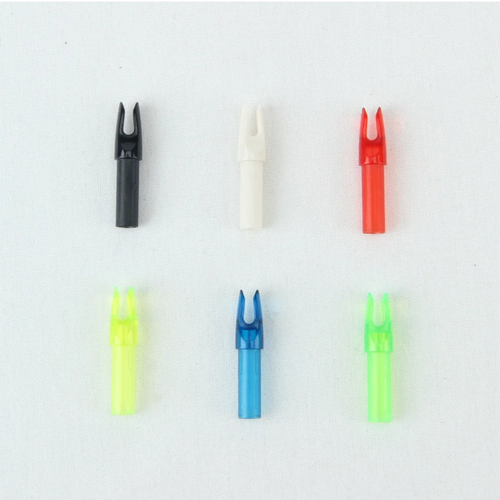 1 Set 20pcs Archery Hunting Compound Bow Plastic Arrow Insert Arrow Tail Sleeve Fitting 62mm (Mixed Color)