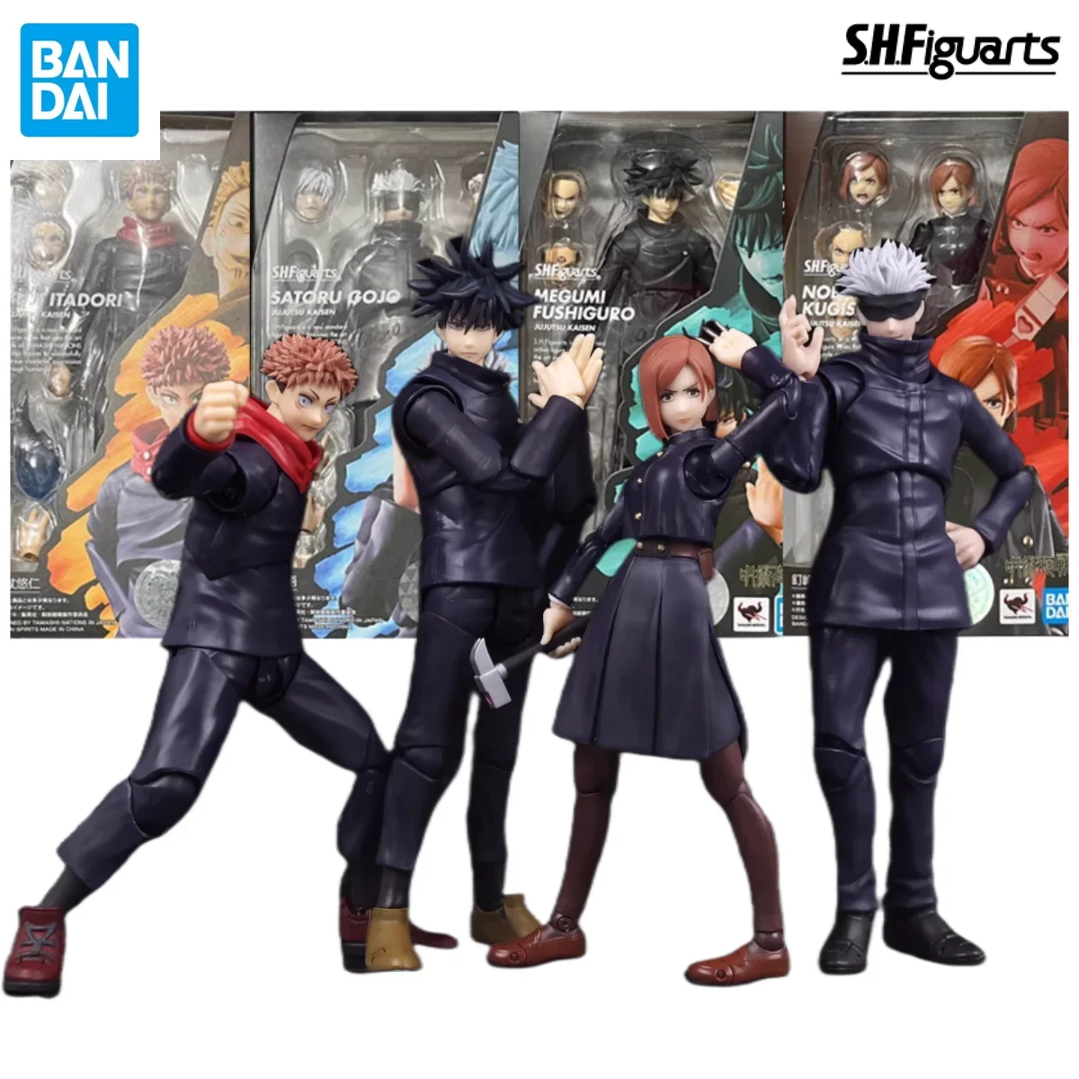 

В наличии BANDAI Original S.H.Figuarts SHF Jujutsu Kaisen 0 Theater Edition Gojo Fushiguro Megumi Itadori Yuji Nobara Geto Suguru