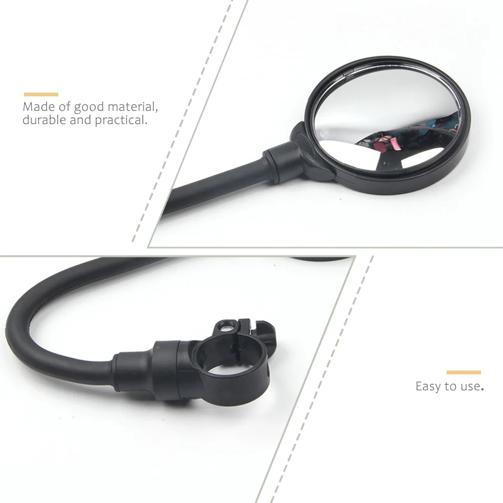 

2Pcs RearView Tube Adjustable Bike Mirrors H Grips Clear Vision Easy Installation Lightweight Durable Superior