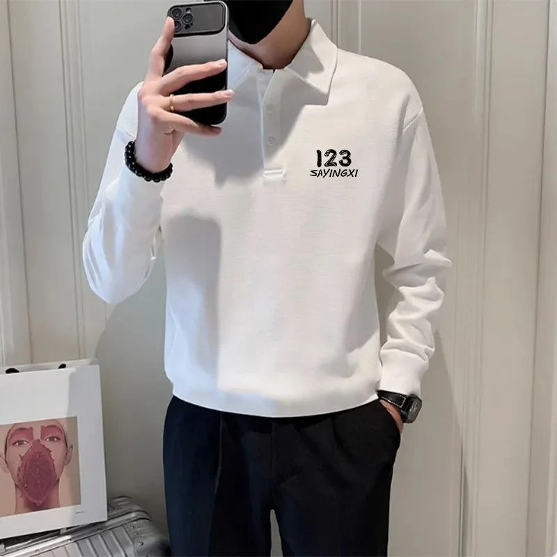 

100 ℅ Хлопковая футболка-поло с принтом для мужчин, новая забавная одежда, предложения Xl, оригинальная эстетичная мужская толстовка, эмо-пуловеры с длинными рукавами