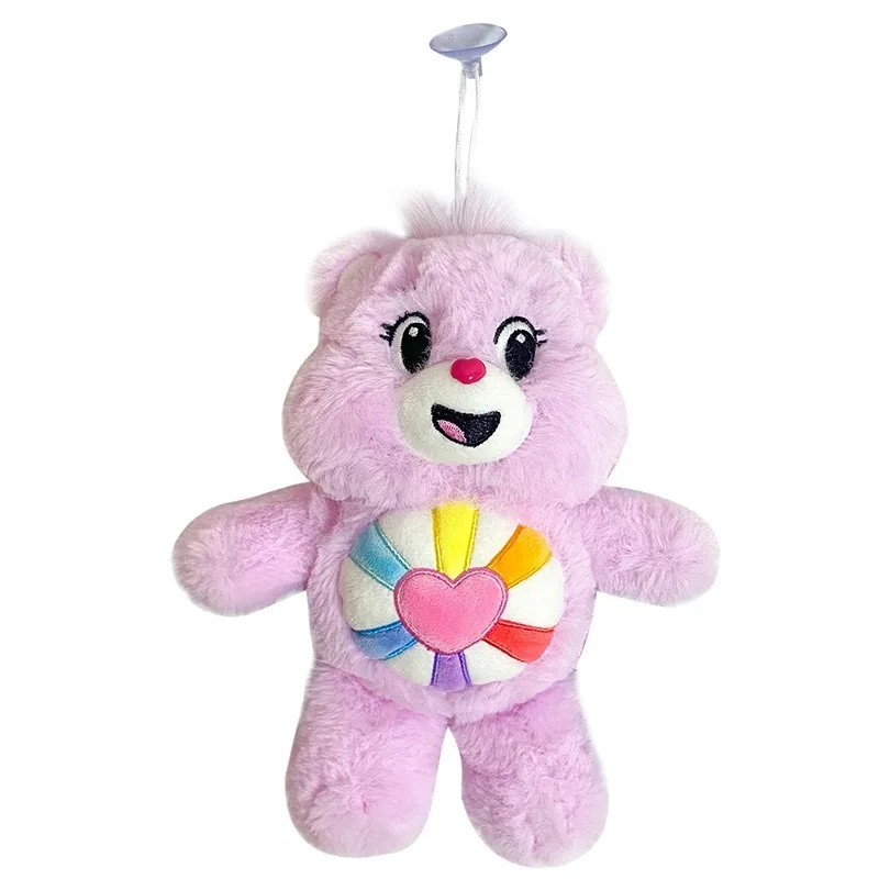 Miniso Genuine Carebears Love Bear, nueva mochila de felpa colorida, colgante con ventosa, decoración de muñecas, enviar regalo de cumpleaños