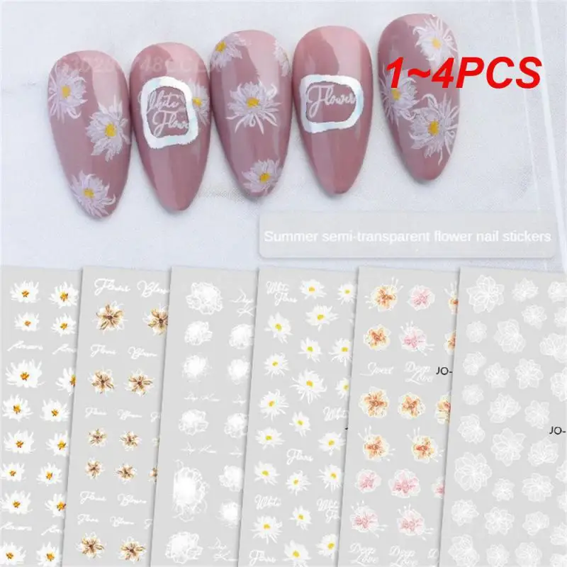 1~4PCS Camellia Unique Design Stunning Express Your Style Floral Design Trending In-demand Semi-transparent Long-lasting Trendy