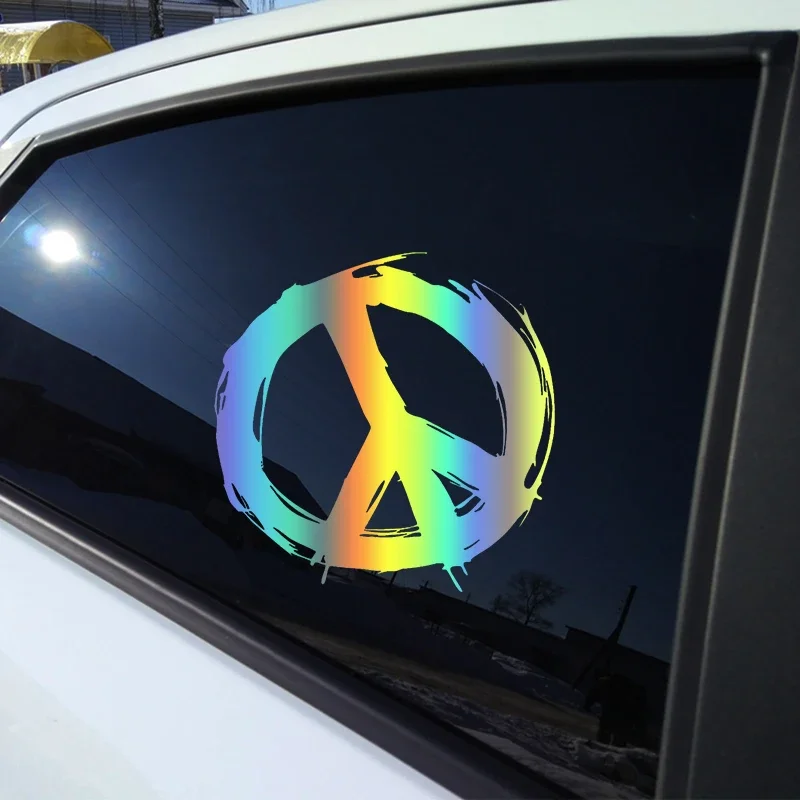 #S60249 Peace Sign Die-Cut Vinyl Car Sticker Waterproof Decal For Car Body Bumper Rear Window Laptop, Multiple Sizes Available