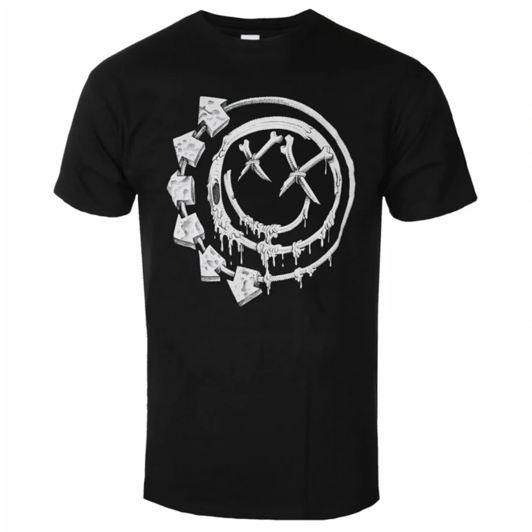 Blink 182 Lonely Nights Pattern Printed Pop Punk Band T-shirt in Street Hip-hop Style Suitable for Both Men and Women